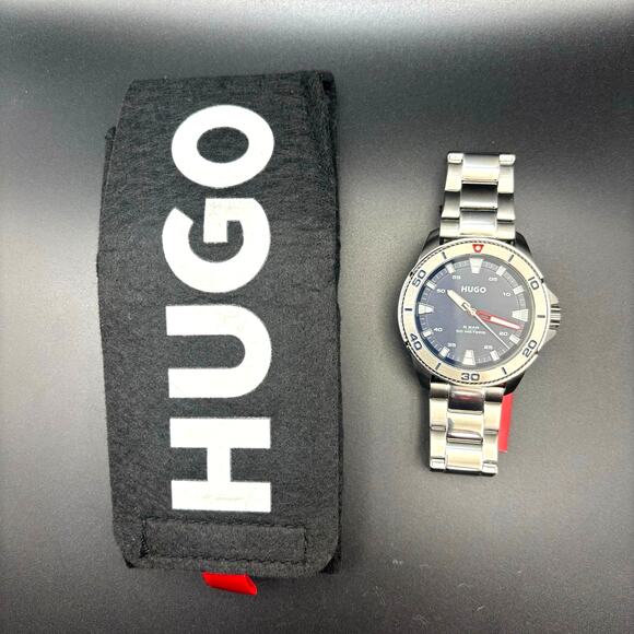 HUGO Mens 1530224 Stainless Steel Blue Dial Street Diver Style Quartz Watch 50m - Picture 17 of 17